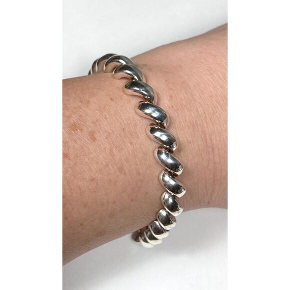 925 Italy Sterling Silver Bracelet Tennis 20.87g 7.5” - Picture 3 of 15